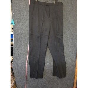 Irvine Park Dress Pants Mens 44x30 Gray 100% Wool Pleated Lined Big Tall